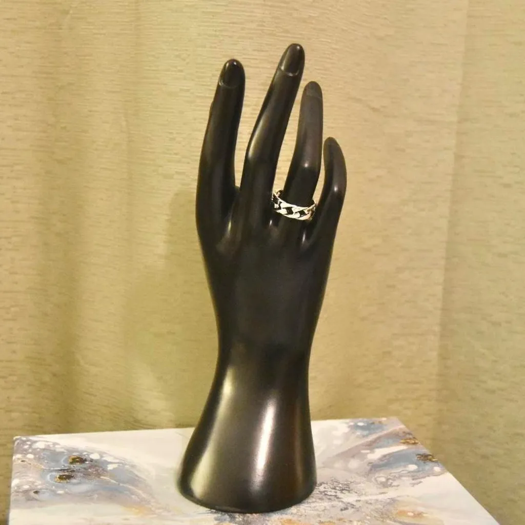 Edgy Flat Chain Ring Silver - Image 5