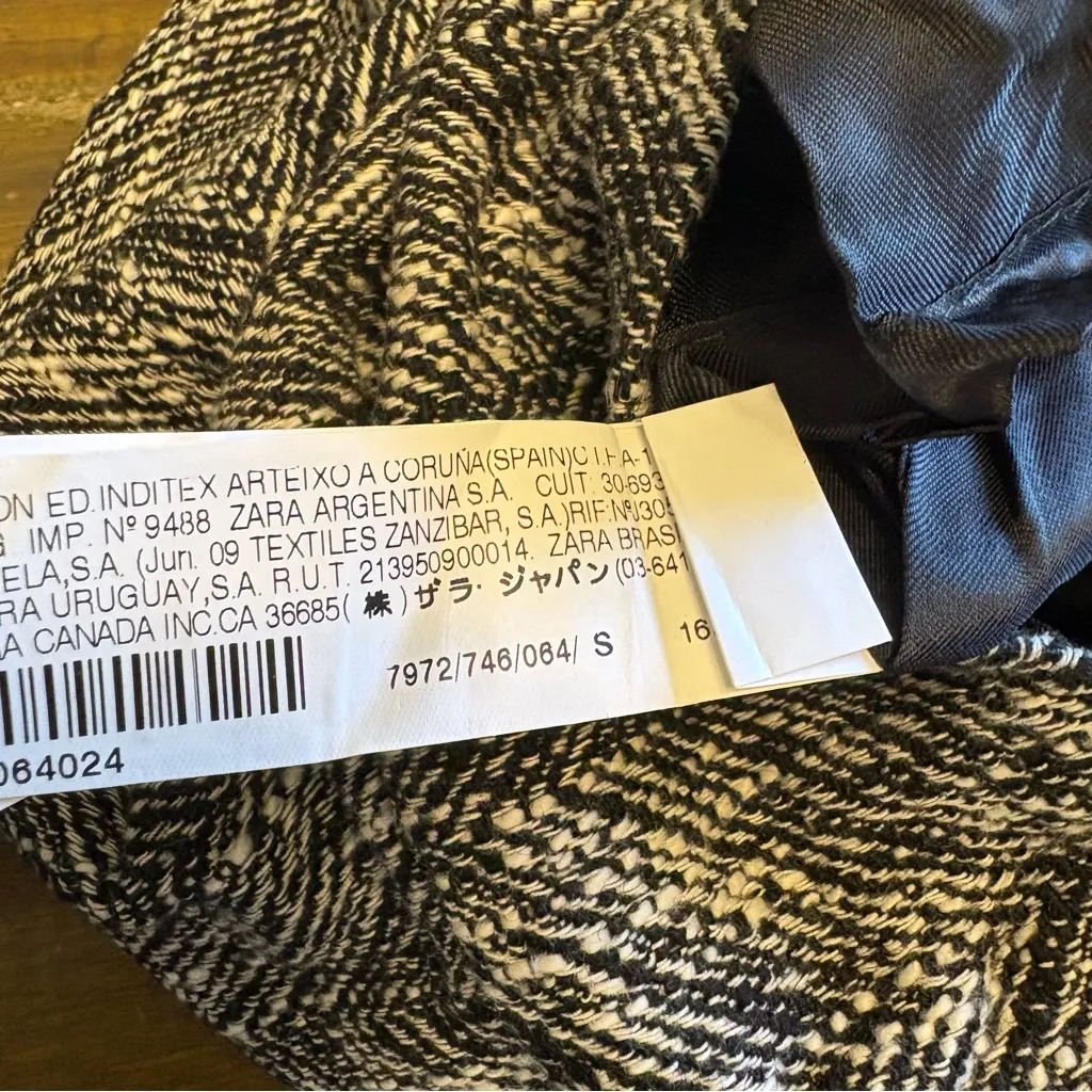 Zara Ausie Blogger Favorite Tweed Pencil Skirt Knee Textured Classy Old Money S - Image 8