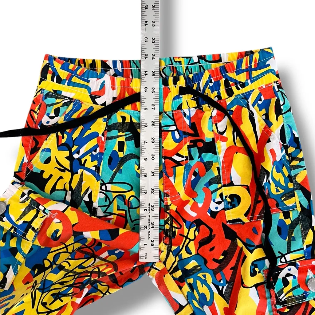 90s Style V.I.P. Women's Jogger Pants Graffiti Markings Street Vibes 9/10 NWOT Red Size undefined - Image 5