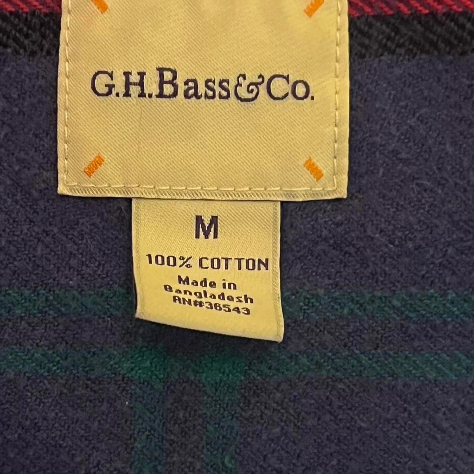 G.H. Bass & Co. blue and red plaid button - Image 7