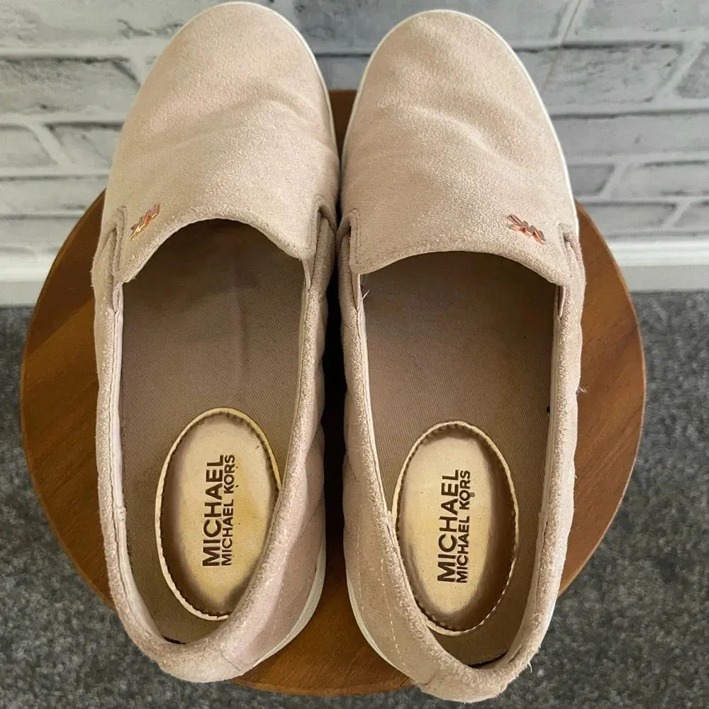 Women’s Michael Kors pink leather faux suede slip on loafer 7 - Image 7