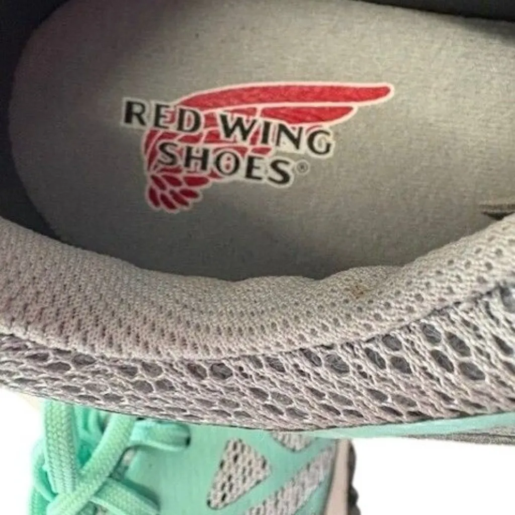 Red Wing Steel Toe Shoes Womens Athletic Sneakers Size 10 Mint Green & Gray Mesh - Image 5