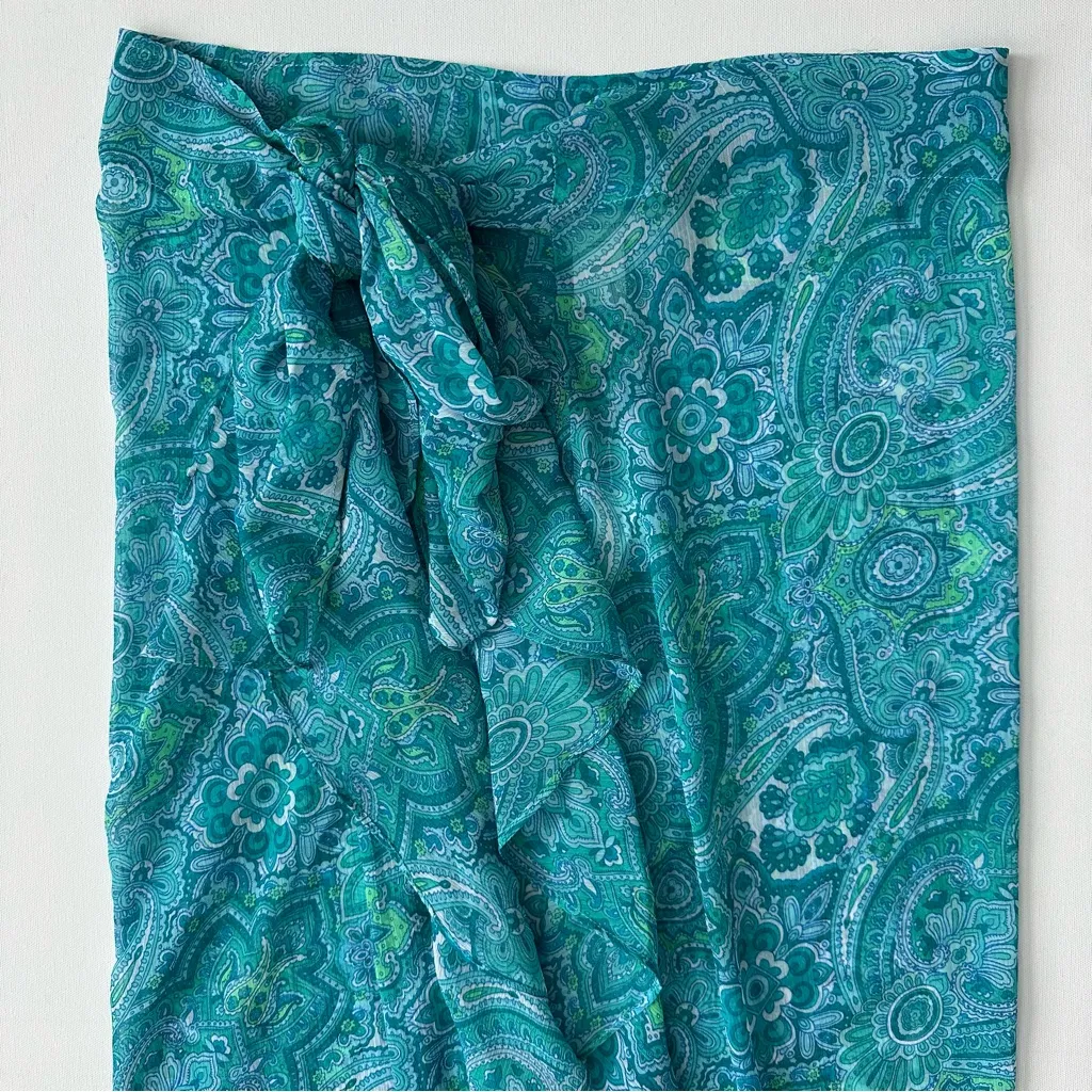 BLEU ROD BEATTIE Coastal Cool Long Chiffon Ruffle Pareo Cover Up - Image 11