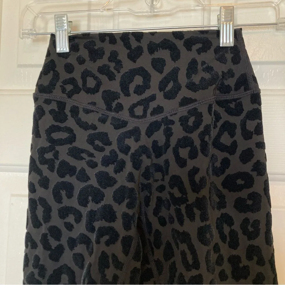 Balance Athletica Lux Pant Panther Black Velvet Leopard Print Leggings XS - Image 3