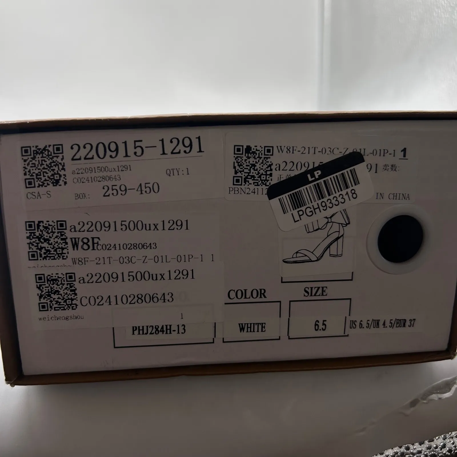 Allegra K Sandal Heels Womens 6.5 White Bow Ankle Strap Block Heel Party Wedding - Image 8