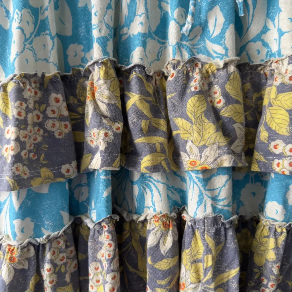 Daily Practice by Anthropologie Tiered Ruffle Mini Dress floral Flowy v-neck EUC - Image 9