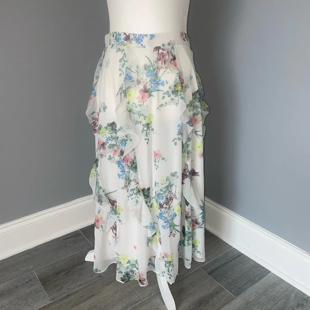TED BAKER Lurissa Pergola printed midi skirt size 2 - Image 3