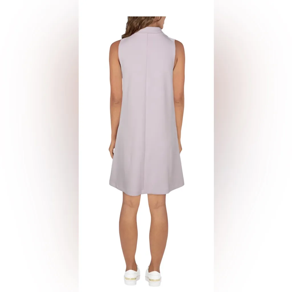 Natural Reflections Soft Haven Sleeveless Polo Dress Soft Lilac Size M - Image 2
