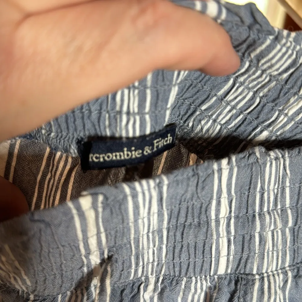 Abercrombie & Fitch Wide Leg Pants Striped Drawstring Waist Pull On Pants Sz XL - Image 5