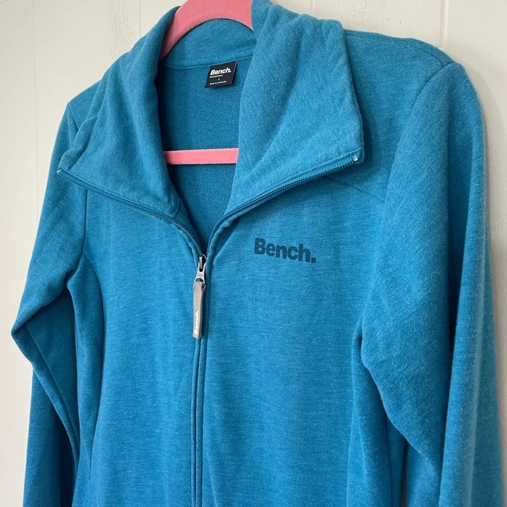 Bench Teal Blue Full Zip Collared Jacket ~ Pockets Thumbholes ~ Women’s Size S - Image 3