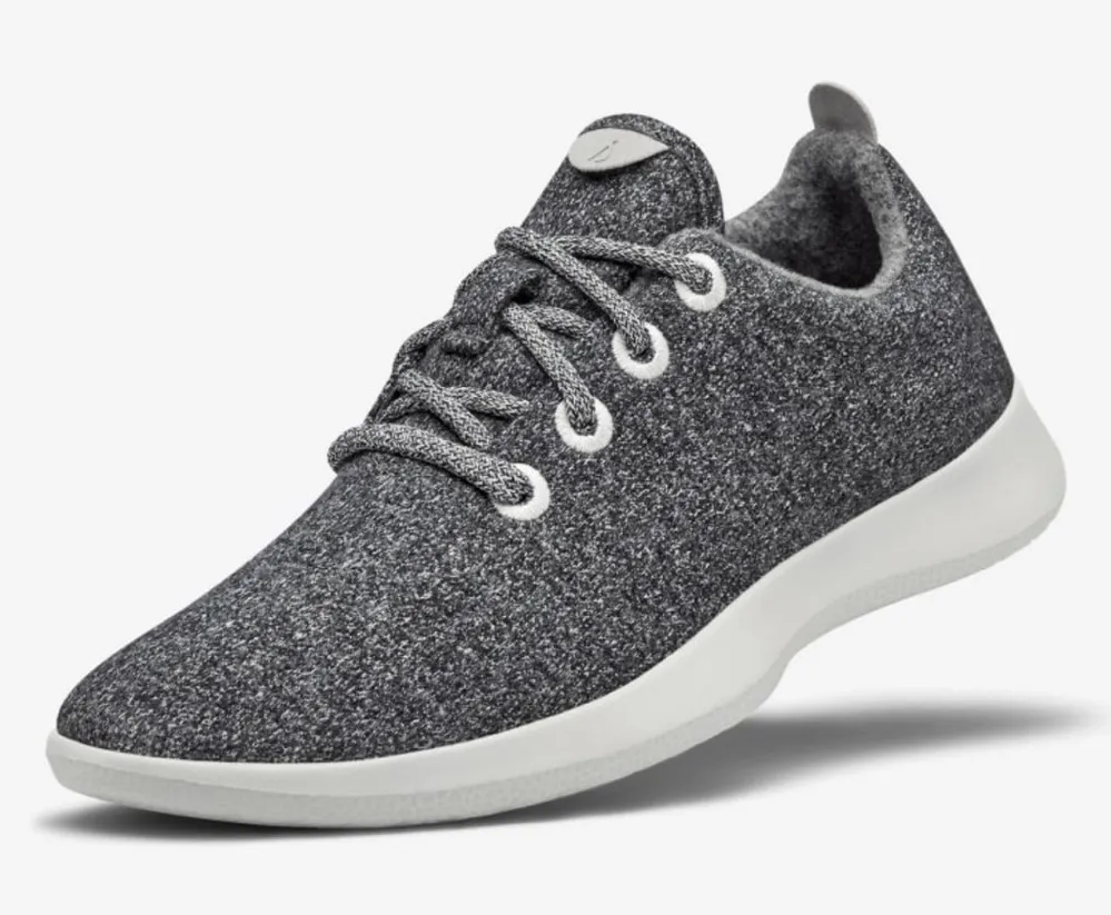 Allbirds Woman’s Wool Runners in Natural Grey (Light Grey Sole) Size 8 - Image 1