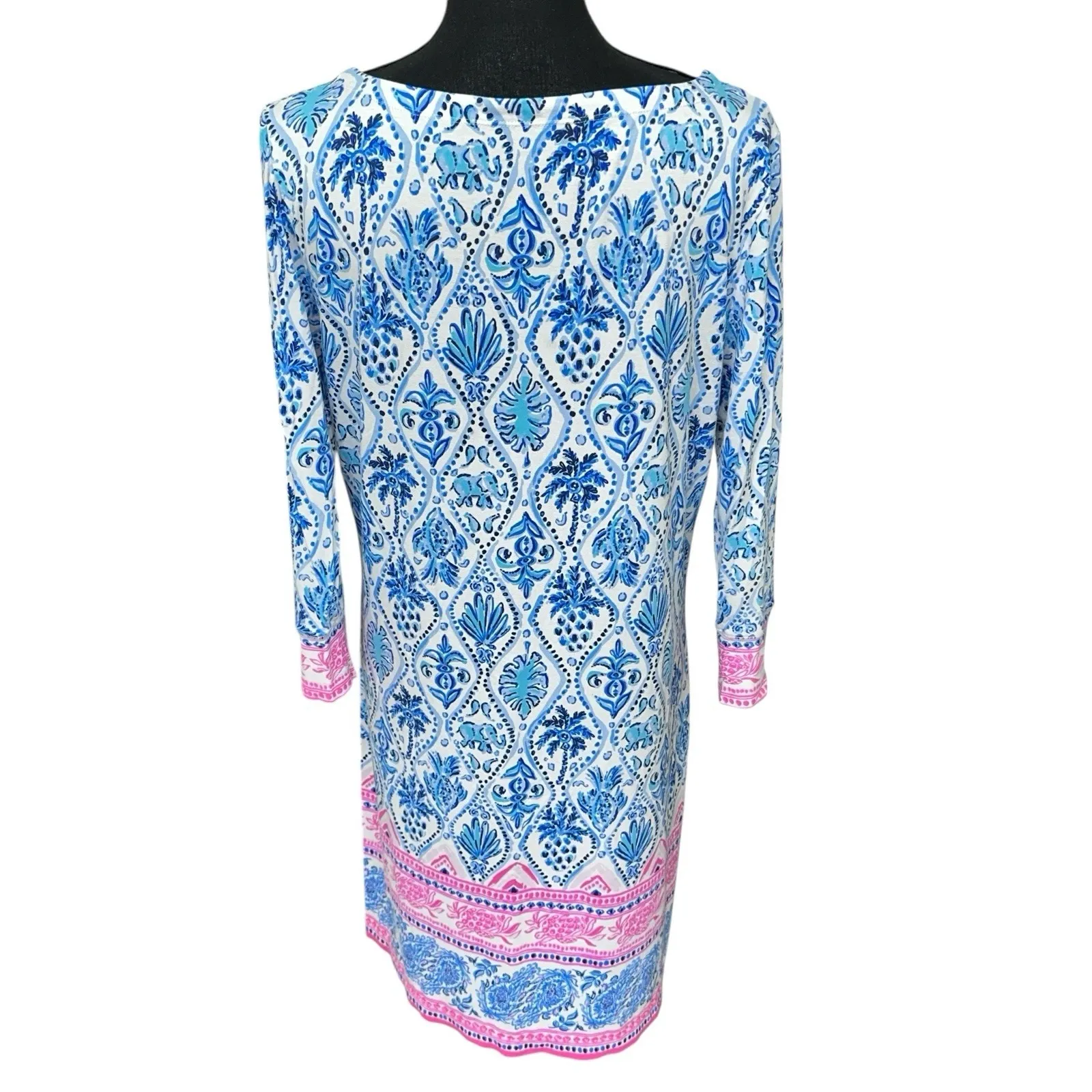 Lilly Pulitzer Sophie‎ Dress UPF 50 Resort White Isle Of Tile Knit Women's Sz XL - Image 7