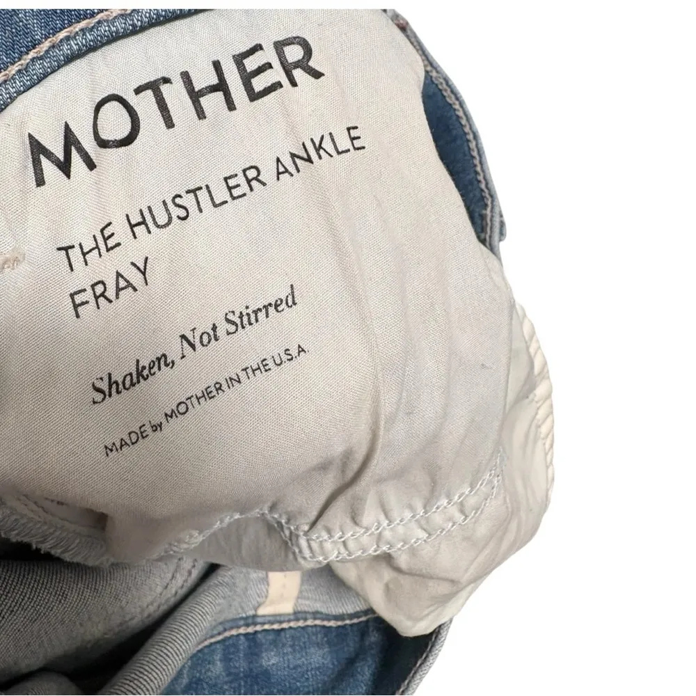 Mother The Hustler Ankle Fray Flare Crop Jeans Size 25 Blue - Image 9