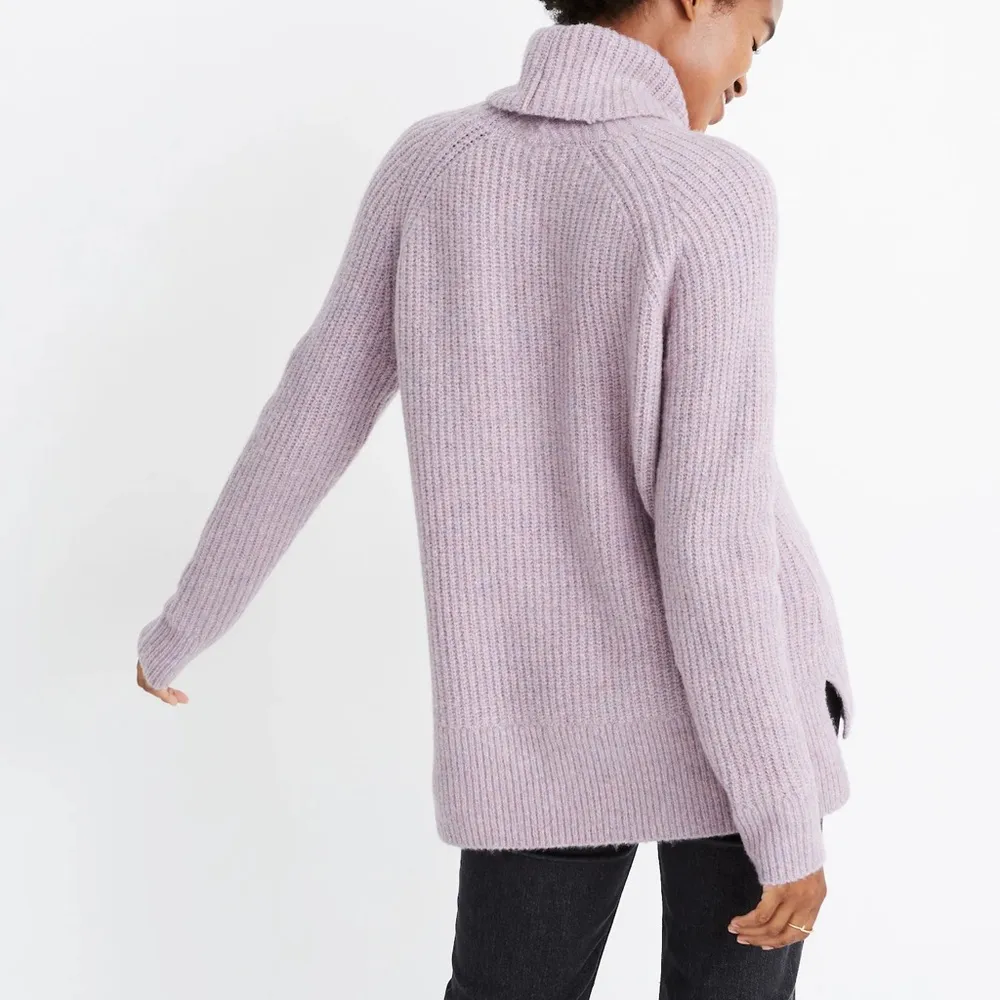 Madewell Mercer Turtleneck Sweater Coziest Yarn in Heather Wisteria Size Small - Image 6