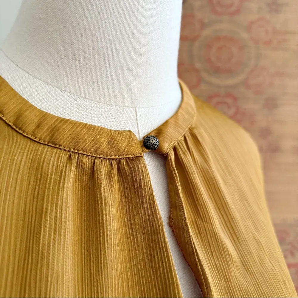 Maison d’Amélie Paris Bronze Semi Cropped Blouse Gold - Image 4