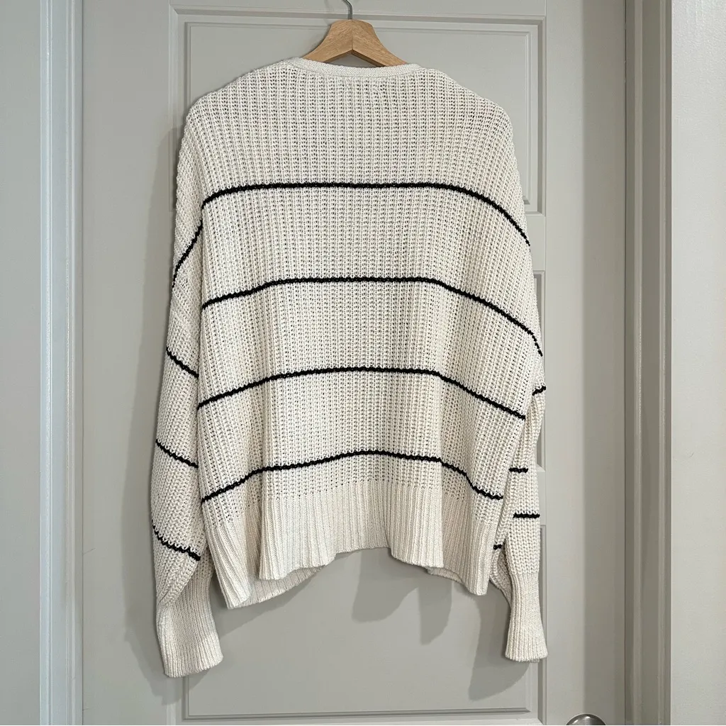 Gentle Fawn Chunky Knit Oversized Striped Cardigan Sweater Size Medium - Image 3