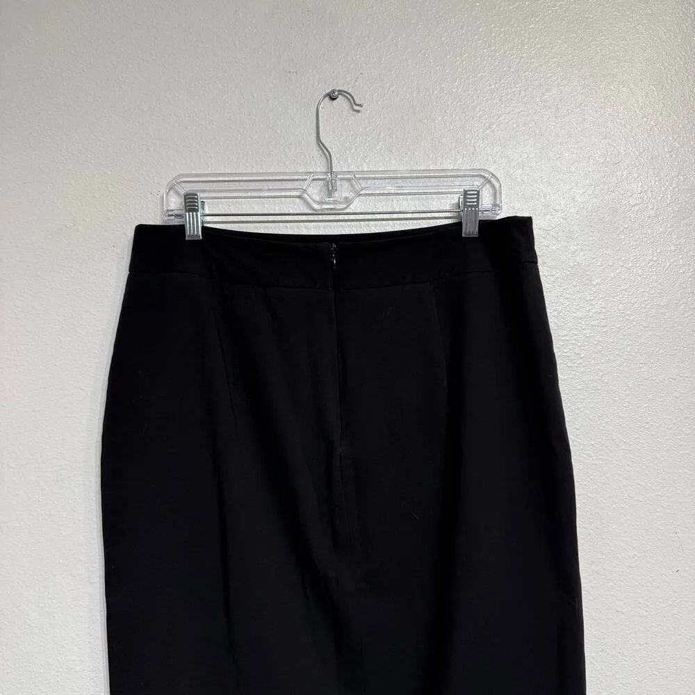 Liz Claiborne Black Midi Pencil Skirt Sz 12 - Image 5