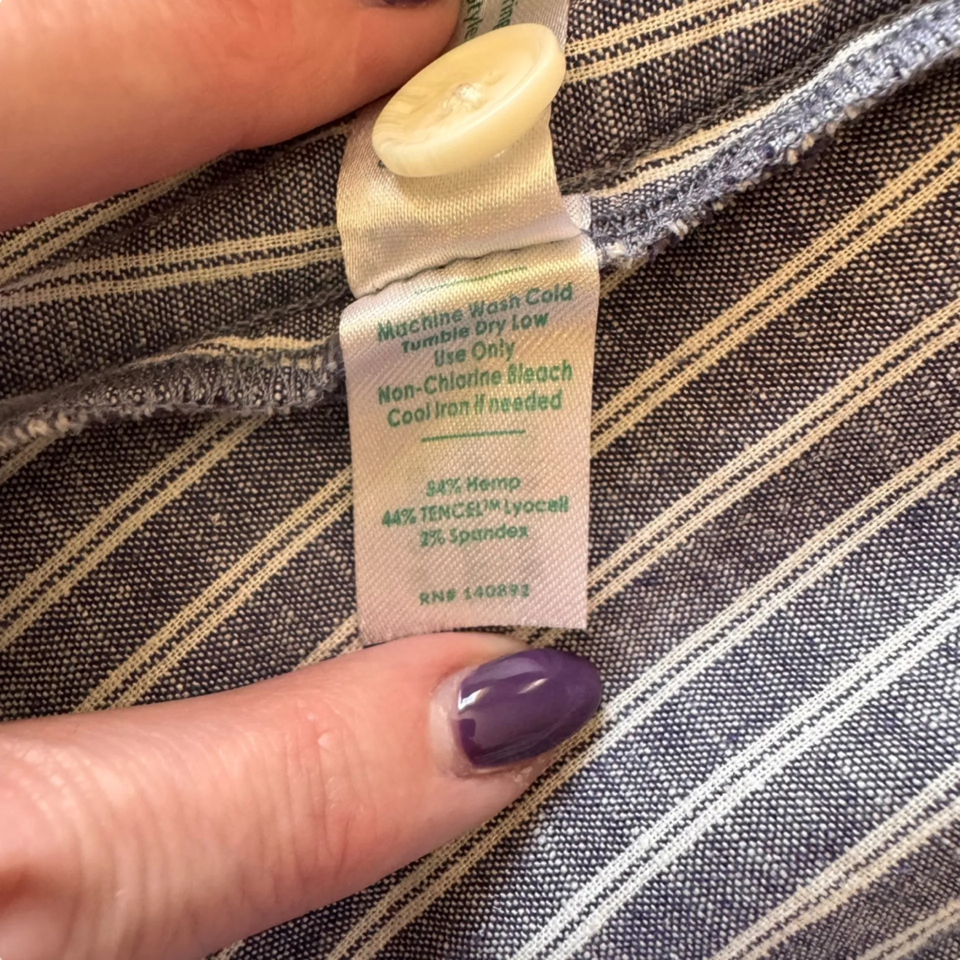 Marine Layer - Camila Striped Button Down Mini Dress Sz L - Image 10