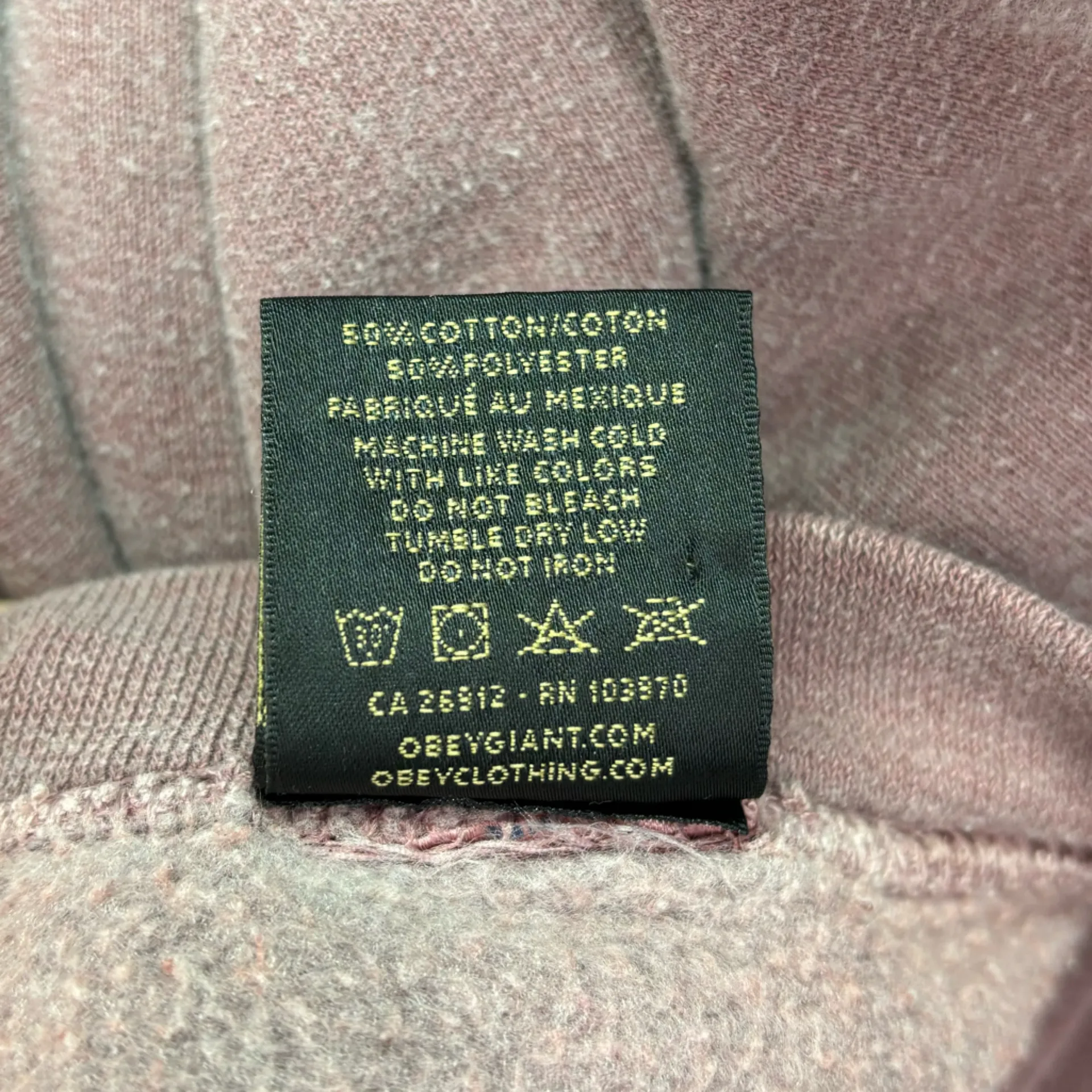 Obey Women's Small Phys‎ Ed Washed Burgundy Crewneck Sweatshirt Obey Posse 1989 - Image 11