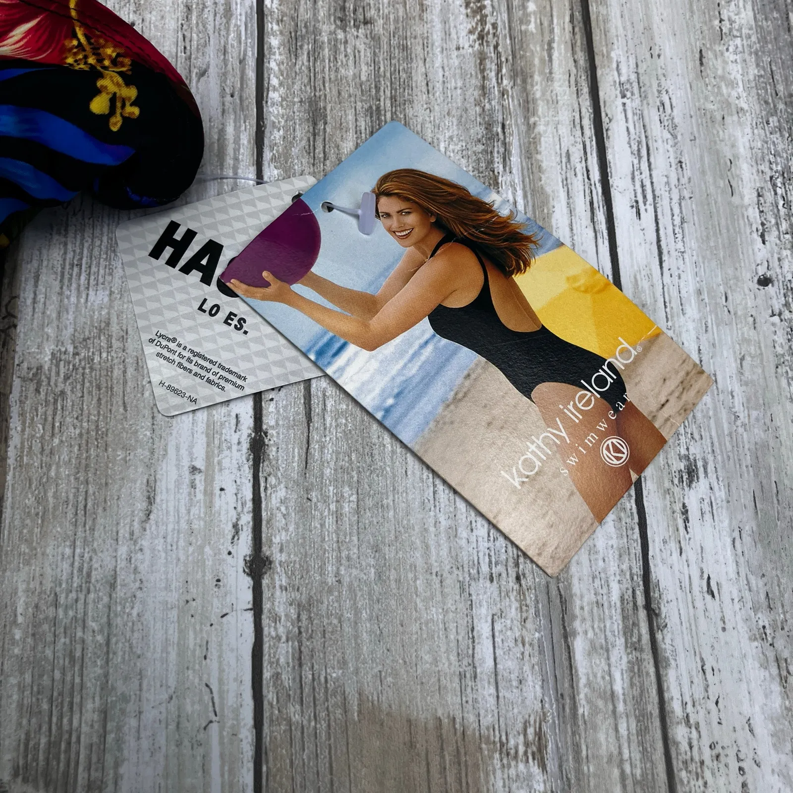 VTG Swimsuit Kathy Ireland One Piece Med Deadstock Floral Tropical Beach Resort - Image 5