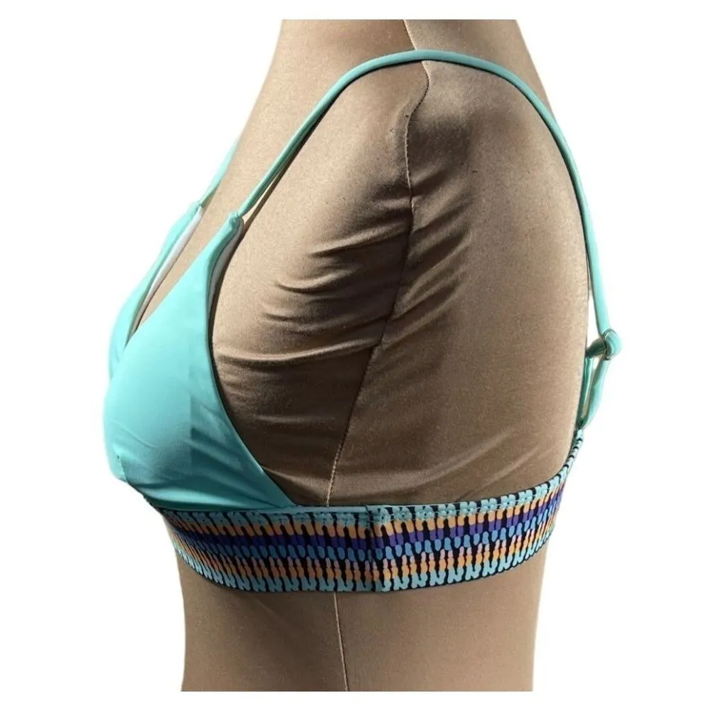 New Shein 2 Piece Bikini Swimsuit Seafoam Purple Orange Size S Small - Image 3