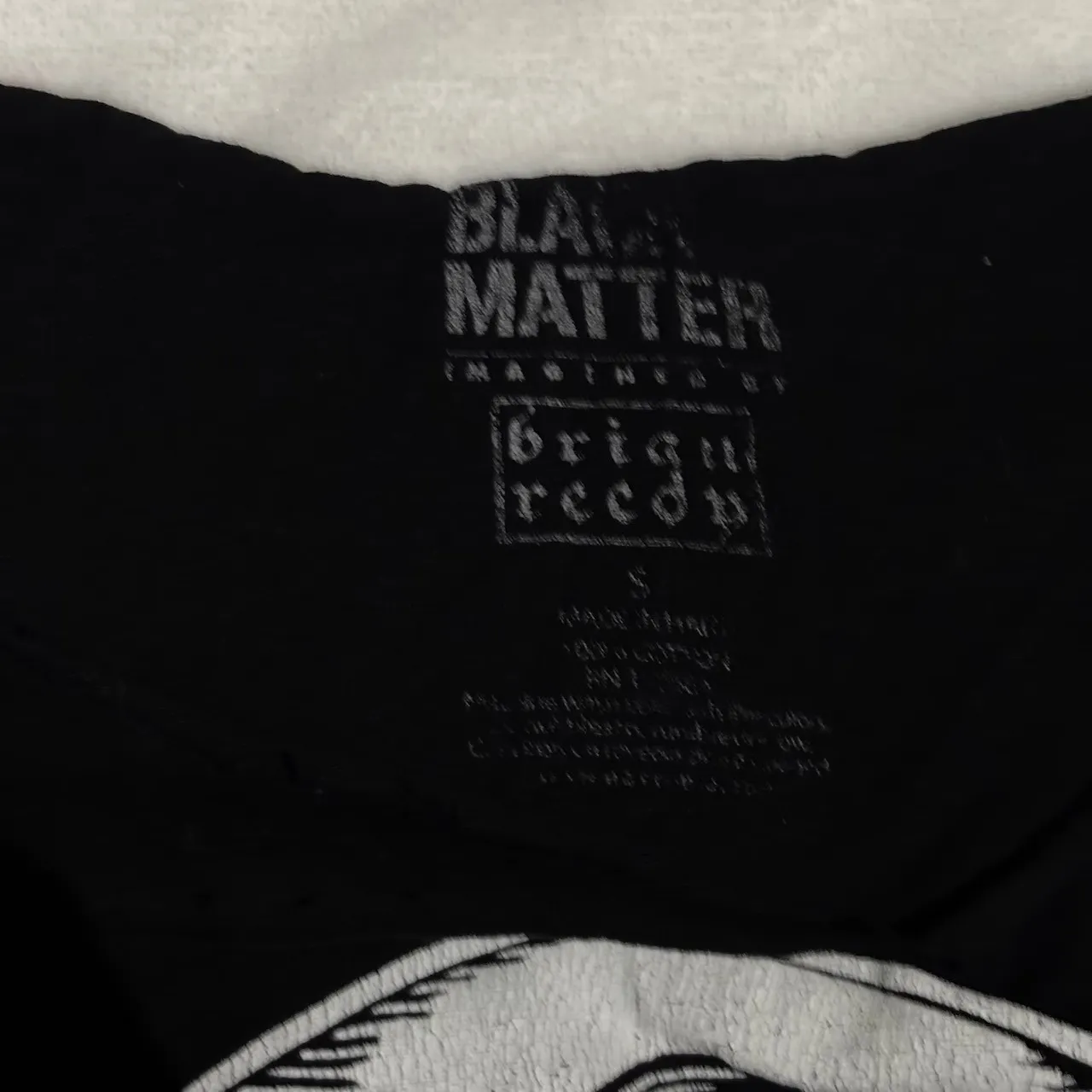 Black Matter Edgar Allan Poe Raven Skull Grunge Distressed T Shirt Women's S - Image 4