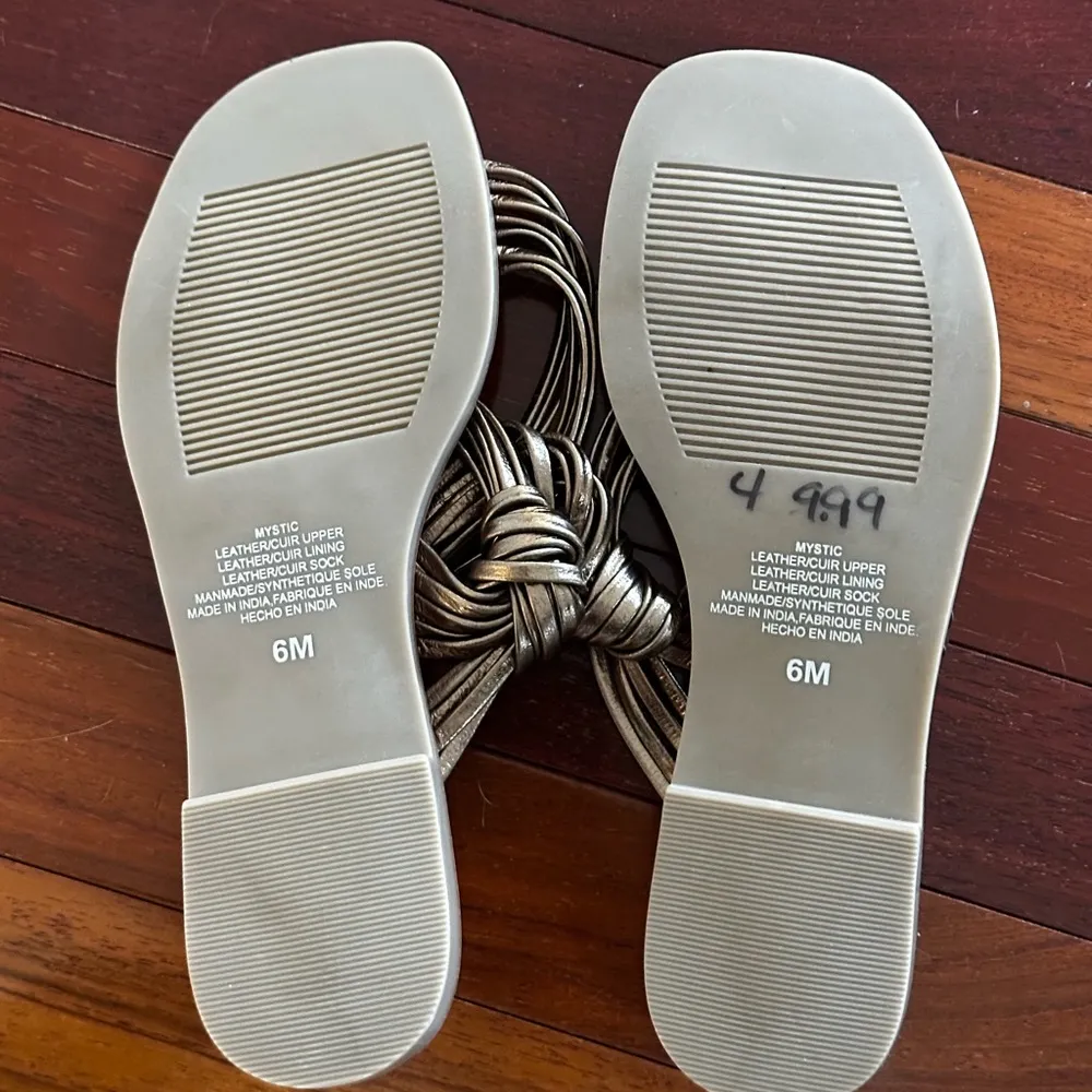 NEW Anthropologie Matisse Mystic Sandals Vacation Slides Boho Bronze Brown 6M - Image 5