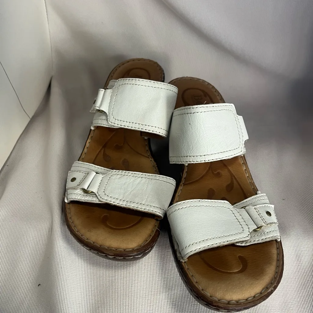 Born White and Brown Mules Size 8 - Image 9