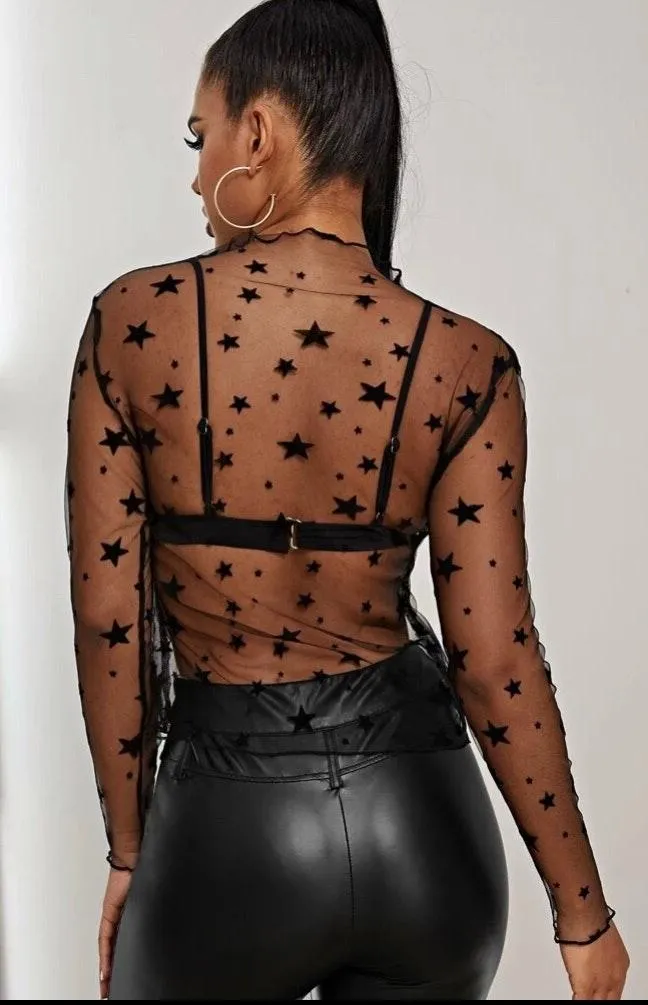 Mesh Star Top Black - Image 2