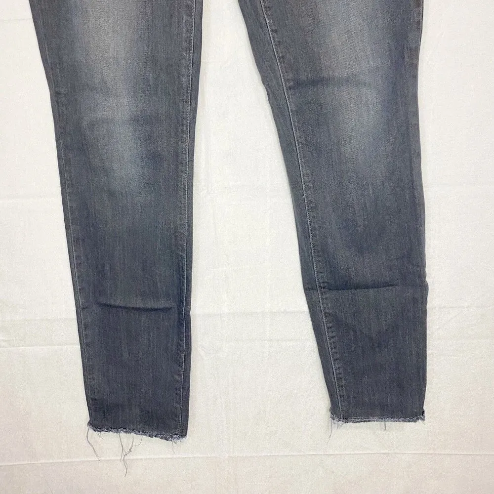 Paige Verdugo Ankle Gray Jeans Raw Cut Hem Skinny Sea Salt Women Size 27x27 - Image 2
