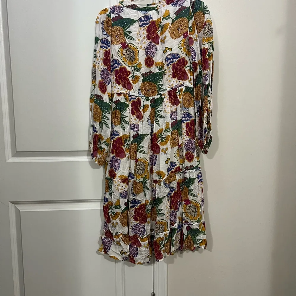 Roller Rabbit White Cheri Floral Kiana Dress Size XS $188 - Image 7