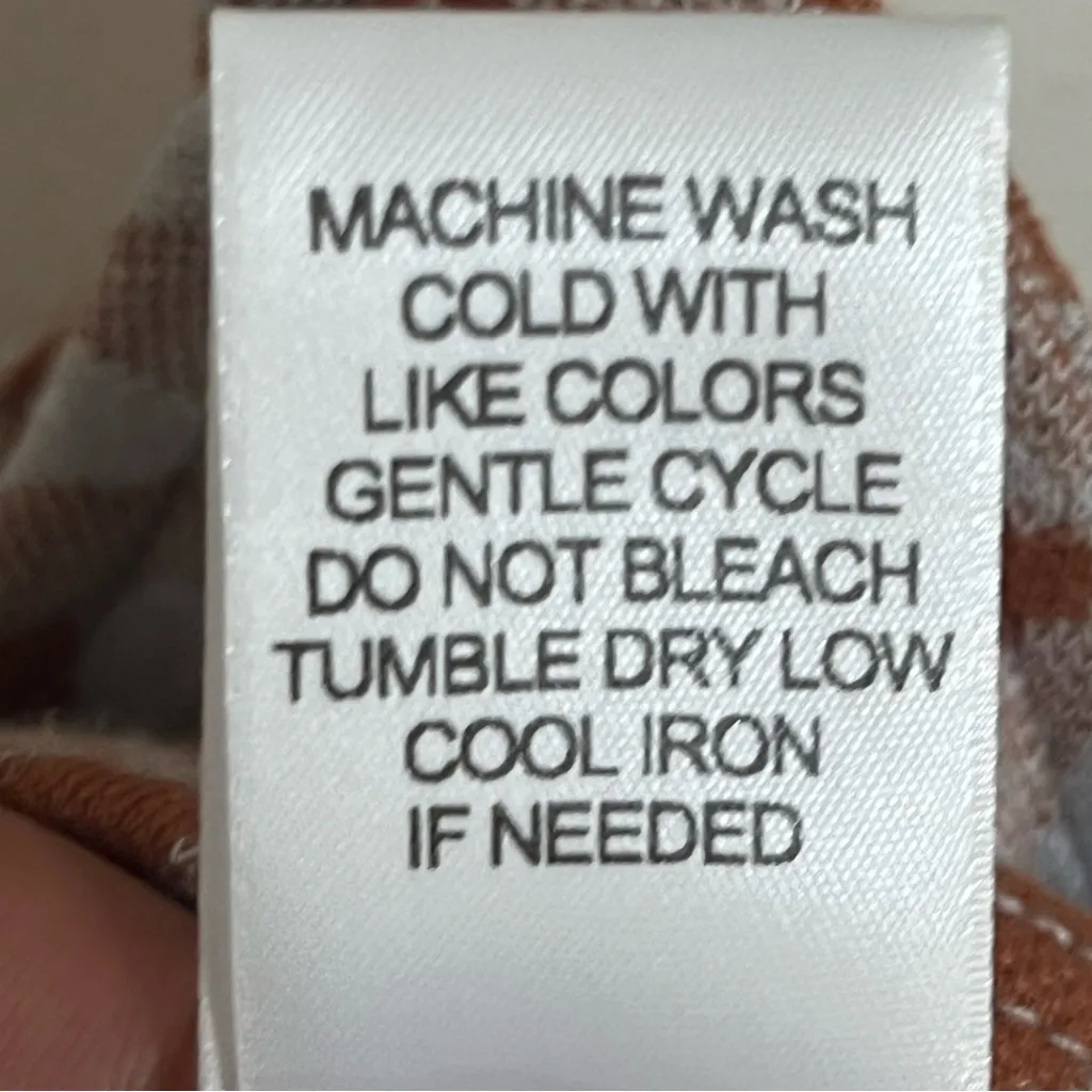 Women’s Originality Geometric Print‎ Cropped Tank Top Size Large Orange & Ivory - Image 6