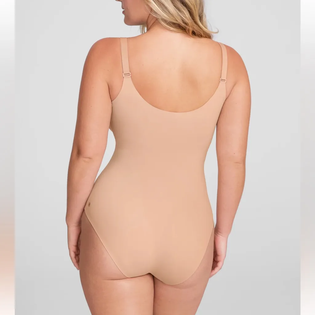 Honeylove Liftwear Cami Shapewear Control Bodysuit in Sand W2022 Sz L Tan Size L - Image 3