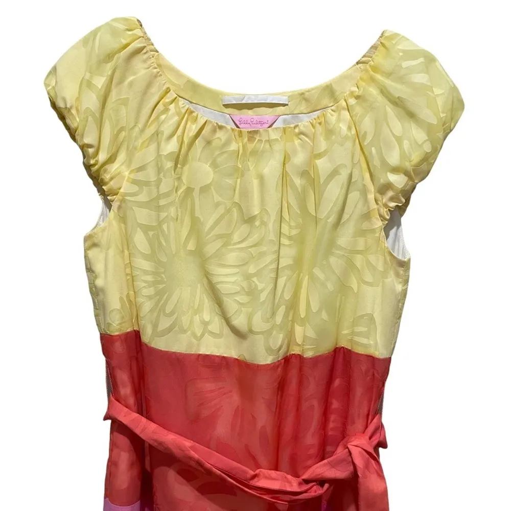 Lilly Pulitzer Sully Color Block Dress in Hotty Pink Size Small - Image 3