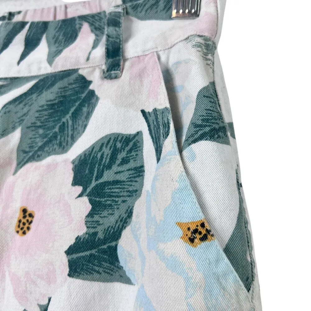 Billabong x The Salty Blonde Floral Shorts Womens 30 High Rise Cuffed Tropical - Image 5