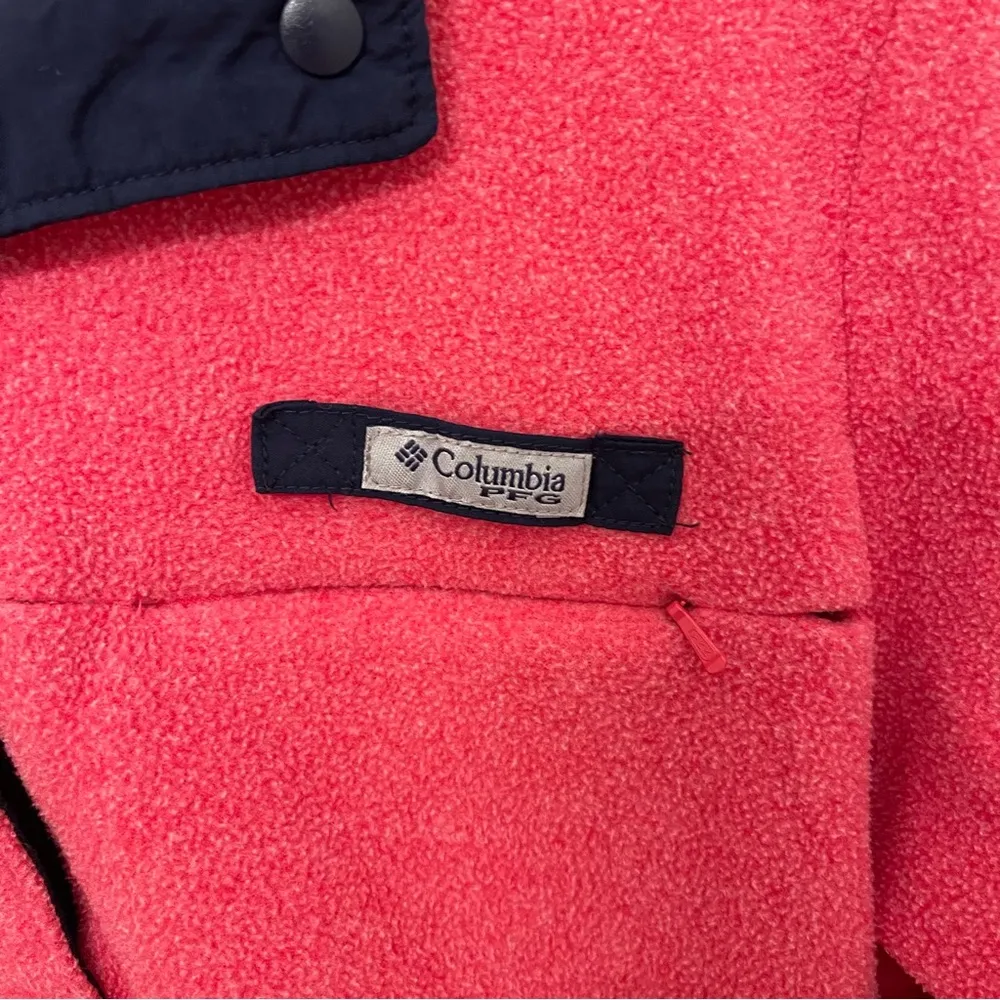 Columbia PFG Pink Quarter Button Snap Fleece - Image 3