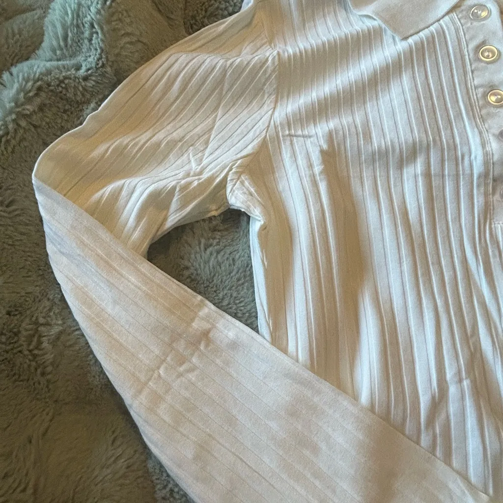 Long sleeve ripped top White Size L - Image 3