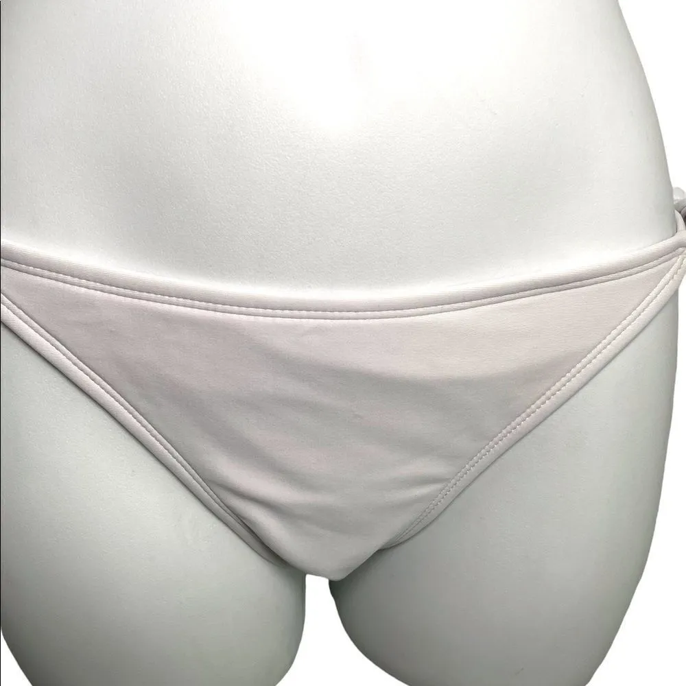 Xhilaration High Rise Side Ties White Bikini Medium - Image 2