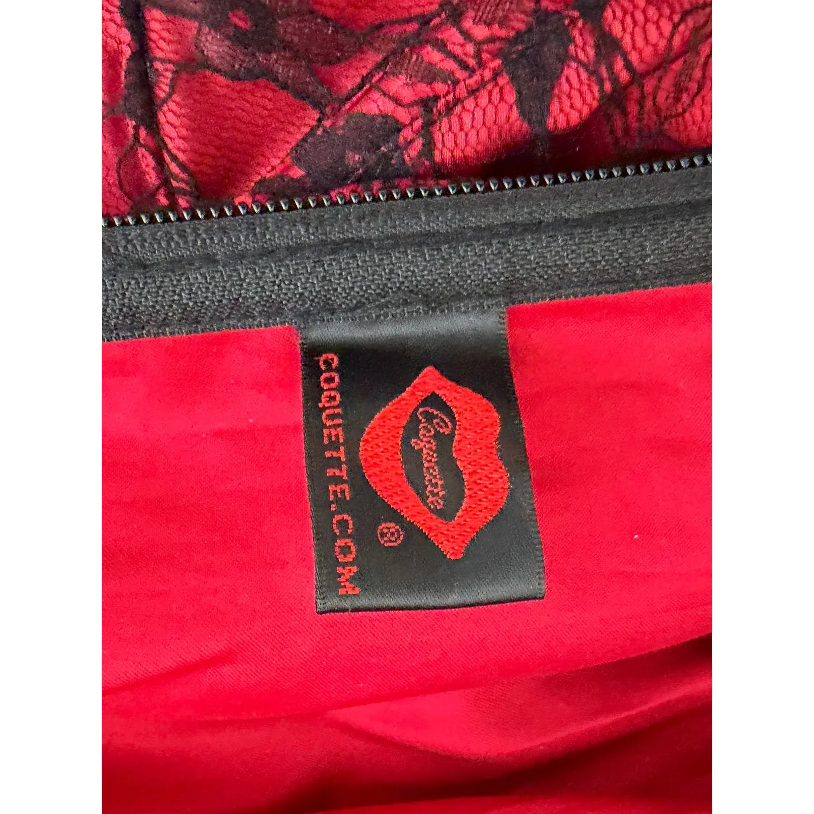 Lace Corset Bustier Lingerie Costume Top XL Valentines Day Red Ruffle Red Black - Image 15