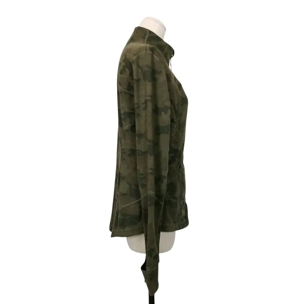 Lululemon Forme Jacket Cuffins Savasana Camo 20cm Fatigue Green Sz 10 - Image 5