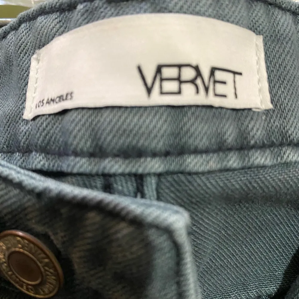 Green‎ Distressed Blue Jeans with holes Green Size 30 - Image 3