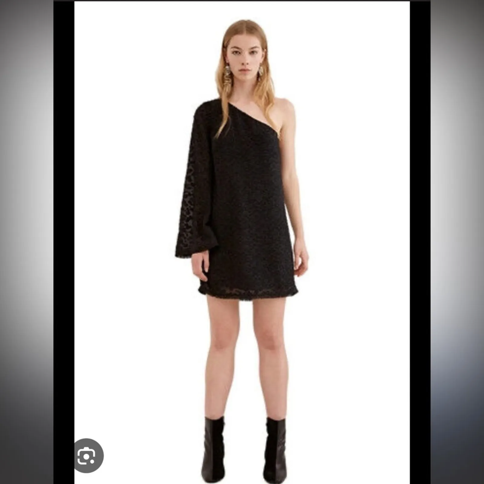 C/Meo Collective white Static Space Long Sleeve Mini Dress - Image 12