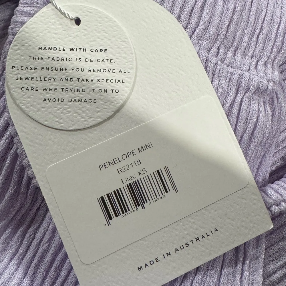 Rumer the Label Lilac Ribbed Penelope Mini XS Lavender‎ Dress Purple - Image 9