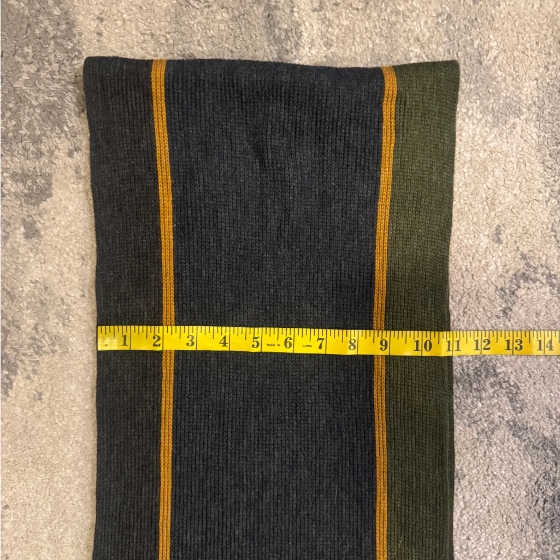 Unisex Michael Kors Striped Scarf with Fringe - Image 6