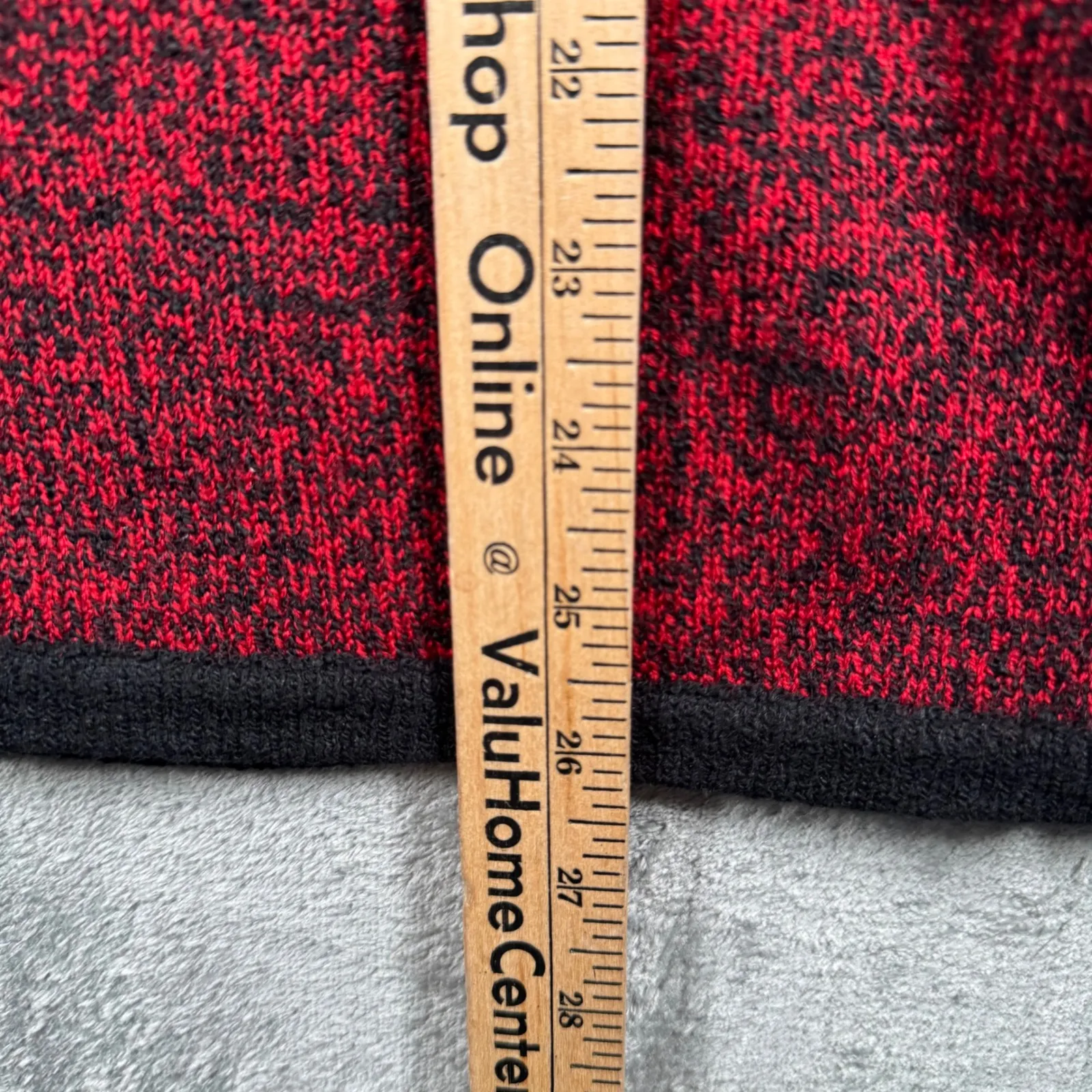 Tanjay Sweater M Embroidered Tree Red Black Colorblock Winter Cabin Chic Vintage Size L - Image 10