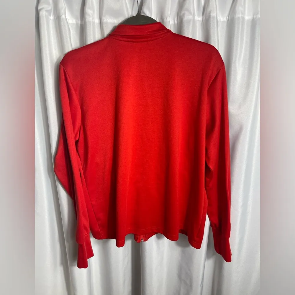 Stretch The Rules Red Women's Size XL Jacket Zip Up Collared Casual - Image 4