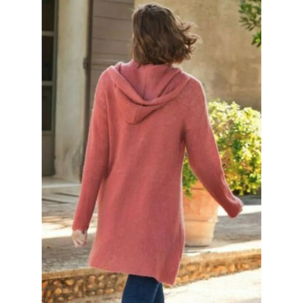 new soft surroundings Lessie Button Sweater Cardigan Dusty Rose Small - Image 2