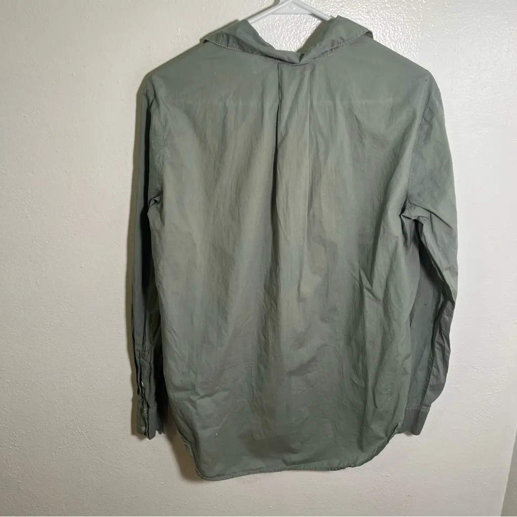 Lou & Grey Split Neck Tunic Top Light Green XS - Image 5