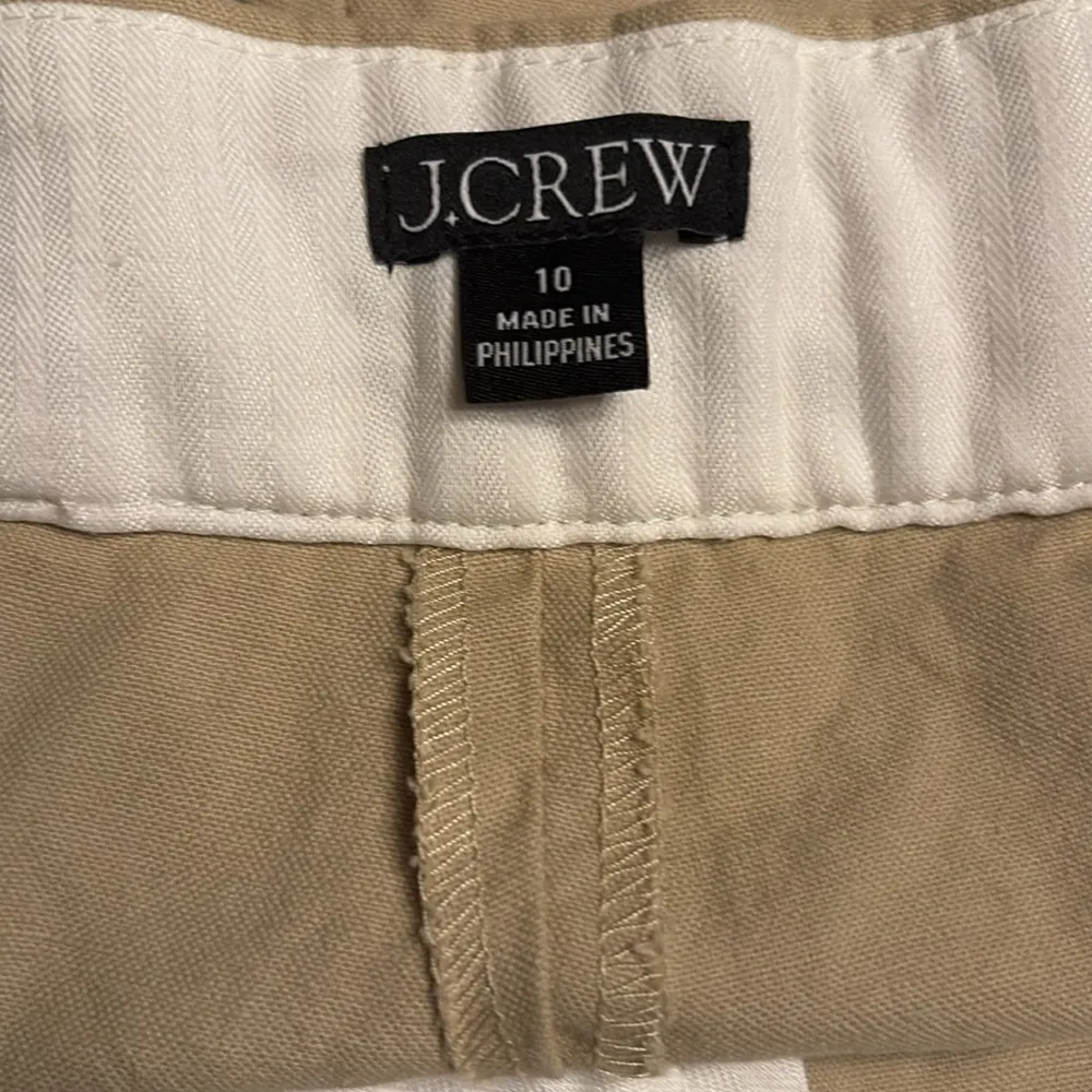 J Crew Women’s Cotton-blend mini short with braided trim in khaki Size 10 NWOT - Image 7