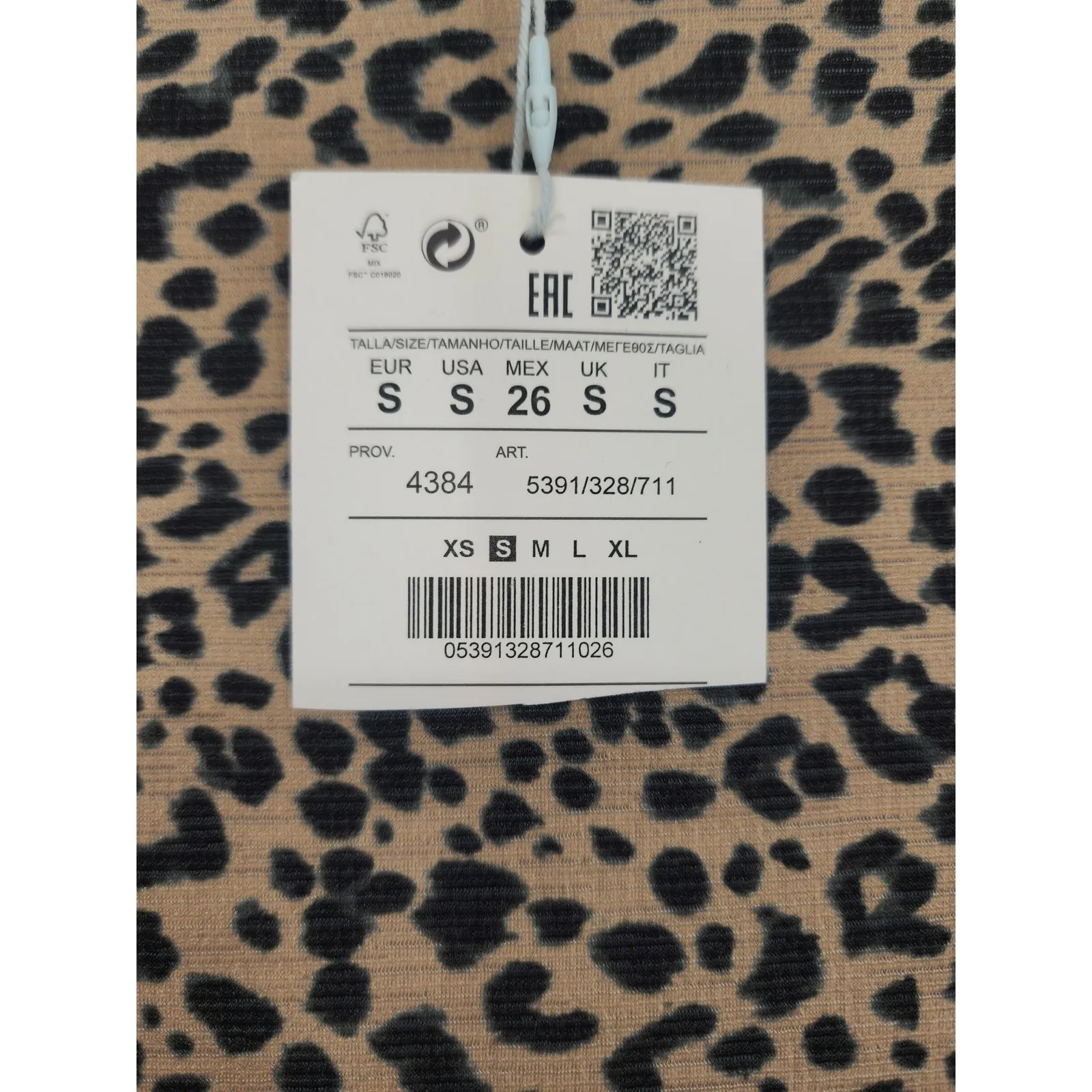 Pull & Bear Leopard Print Tiered Maxi Dress Women’s Size Small Black - Image 6